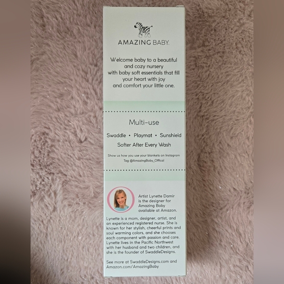 Amazing Baby Newborn Muslin Swaddle Green - Picture 3 of 4